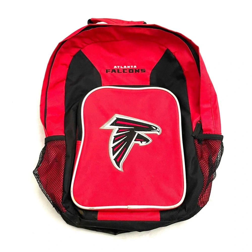 NFL Atlanta Falcons Backpack Unisex OS Red Good Embroidered Logo Travel Bag